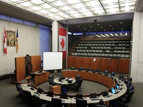 City of Winnipeg council chambers. (JASON HALSTEAD/Winnipeg Sun)