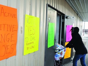 People voting in Hobbema Jan. 4. (JEROLD LEBLANC/QMI AGENCY)