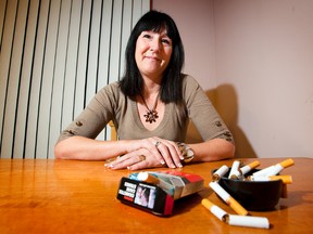 Louise Desormeaux has reolved to quit smoking in the New Year. (JULIE JOCSAK/QMI AGENCY)