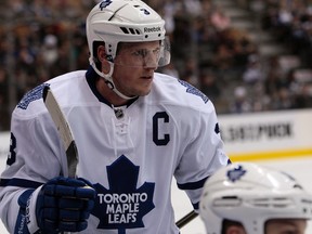 Full facemask or not, Dion Phaneuf is ready for tonight's showdown with the Detroit Red Wings.