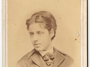 A circa 1866 photograph of poet Emma Lazarus, the focus of an exhibition at The Museum of Jewish History in New York, is seen in this handout released to Reuters January 10, 2012. REUTERS/Antoinette Geyelin Hoar/Handout