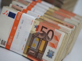 Euro banknotes. (AFP, file)