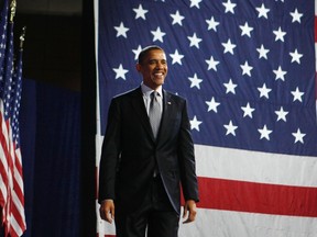 U.S. President Barack Obama arrives to speak at a Chicago Forum event at the University of Illinois in Chicago, January 11, 2012.    REUTERS/Larry Downing