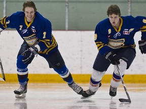 Shayne Morrissey and Kyle Phillips will lead the Carleton Place Canadians into their CCHL showdown with the Nepean Raider on Friday night. (Errol McGihon, Ottawa Sun)