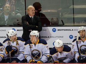 Lindy Ruff behind the bench as the Sabres take on the Habs in Montreal Nov. 14, 2011. (QMI Agency files)