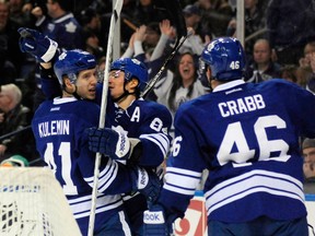 The Toronto Maple Leafs start their five-game stand at the Air Canada Centre tonight and would enjoy more scoring celebrations like this from last night.