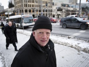 Paul Kitchen, the man behind the Stanley Cup Memorial idea, photographed at the proposed location of Rideau Street and Sussex Drive in downtown Ottawa. Thursday January 13,2011. (ERROL MCGIHON/THE OTTAWA SUN)