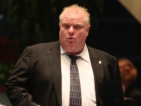 Mayor Rob Ford speaks at city council on Jan. 17, 2012.(Dave Abel/Toronto Sun)