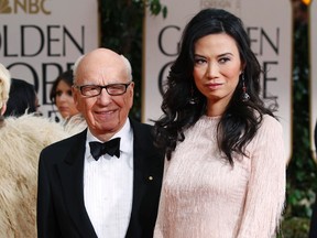 News Corp CEO Rupert Murdoch and Wendi Deng Murdoch arrive at the 69th annual Golden Globe Awards in Beverly Hills, California January 15, 2012. (REUTERS/Mario Anzuoni)
