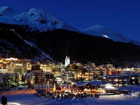 A general view shows the Swiss mountain resort of Davos, January 16, 2012. The World Economic Forum (WEF) will take place in Davos from January 25 to 29.  REUTERS/Arnd Wiegmann