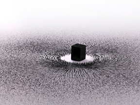 The photogravure etching entitled "Magnetism" by artist Ahmed Mater is seen in a reproduction provided by the British Museum in London January 25, 2012. Billed as the first major exhibition devoted to the annual pilgrimage to Mecca, "Hajj: journey at the heart of Islam" at the British Museum aims to lift the veil on a ritual that is a mystery to most of the world. REUTERS/Ahmed Mater and the Trustees of the British Museum/Handout