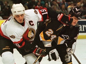 During the 1994 all-star game, then-NHL rookie Ottawa Senator Alexei Yashin scored the game-winning goal in an Eastern Conference comeback win. It's a Senators highlight at the annual classic. (File photo)