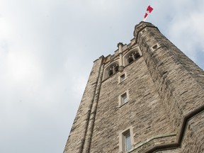 The University of Western Ontario is dropping the iconic image of the University College tower from its logo as part of its rebranding as Western University. (QMI Agency files)