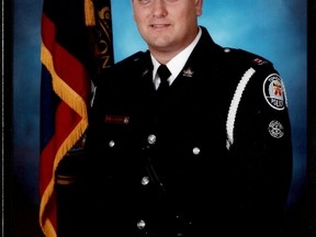 Toronto Police officer Riccardo Torchia, 30, died at the scene of a fiery crash on Hwy. 7 near Hwy. 50 on Aug. 2, 2011, when his motorcycle crashed into a dump truck.