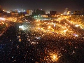 Demonstrators take part in a protest marking the first anniversary of Egypt's uprising at Tahrir square in Cairo January 25, 2012. (REUTERS/ Mohamed Abd El-Ghany)