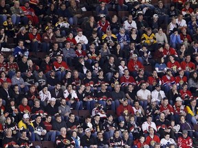 Fans take in the all-star game at Scotibank Place Sunday. (ERROL MCGIHON/OTTAWA SUN)