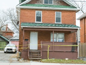 The house at 190 Celina St. in Oshawa where a man was found murdered early Sunday. (Ernest Doroszuk/TORONTO SUN)
