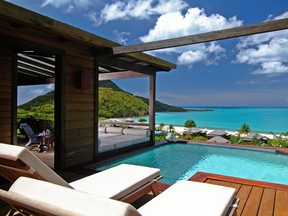 A cottage plunge pool and deck at the luxe Hermitage Bay, Antigua. (Courtesy Hermitage Bay, Antigua)