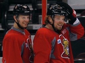 Jason Spezza and Milan Michalek don't have a point during the Senators' four-game losing streak. (Tony Caldwell, Ottawa Sun)