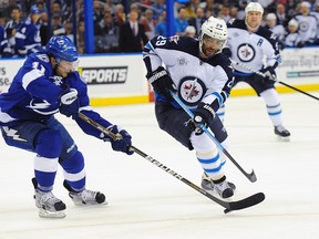 Defenceman Johnny Oduya has been traded to the Hawks for some draft picks. (BRIAN BLANCO/Reuters)