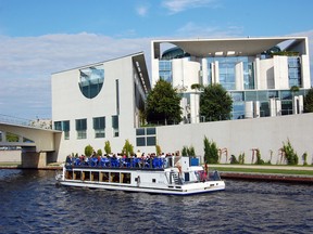 A leisurely boat tour on the Spree River is one of the best ways to view the cutting-edge architecture -- like the Chancellery -- rising throughout Berlin. (RICK STEVES/Special to QMI Agency)