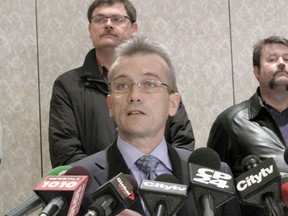 CUPE Local 416 president Mark Ferguson speaks to the media. (DON PEAT/Toronto Sun)