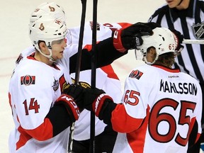 Young Senators such as Erik Karlsson (right) and Colin Greening will be tested as the team heads down the stretch in a playoff position. (File photo)