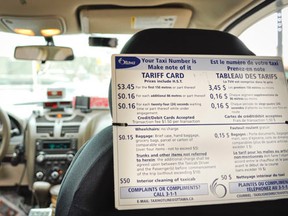 Five cabbies have been caught by the city for using fake credentials to obtain a taxicab driver’s licence. (Matthew Usherwood/ Ottawa Sun)
