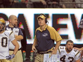 Winnipeg Blue Bombers head Coach Paul LaPolice on the sidelines during second-quarter action at the CFL's 99th Grey Cup game against the B.C. Lions at BC Place in Vancouver on Nov. 27, 2011. LaPolice signed a two-year contract extension with the Blue Bombers on Tuesday, March 20, 2012, that will take him to the end of the 2014 CFL season. (ANDRE FORGET/QMI Agency Files)
