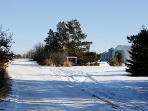 RCMP released photo of the farm near Killam where two RCMP members were shot and wounded on Tuesday. Const. Sheldon Shah and Cst. Sidney Gaudette, of the Killam Detachment are recovering in hospital in Edmonton. (RCMP handout photo)