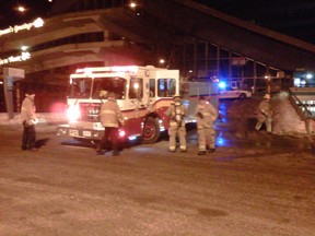 Ottawa firefighters respond to a fire at Lansdowne Park's Civic Centre building Thursday night, Feb. 9, 2012 (Kelly Roche/Ottawa Sun)