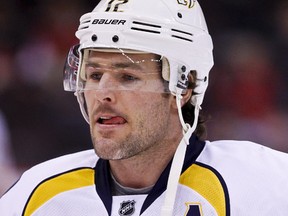 Mike Fisher made his return to Scotiabank Place Thursday night. (Errol McGihon, Ottawa Sun)