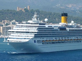 In better times, the Costa Concordia is shown on its Mediterranean sailings. (Handout)