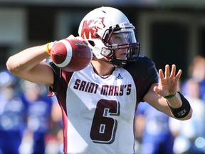 QB Jesse Mills is leaving the St. Mary's Huskies to join the Ottawa Sooners this season, with an eye toward joining the Carleton Ravens in 2013 (File photo)