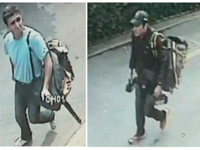 This combination picture shows three men suspected to be involved in three blasts in Bangkok in still images taken from closed-circuit television footage on February 14, 2012.    REUTERS/TPBS via Reuters TV