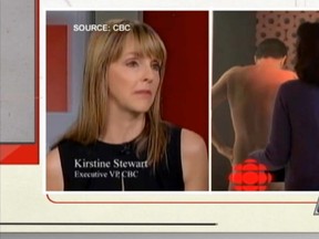 A satirical video aired earlier in February juxtaposed CBC executive vice-president Kirstine Stewart next to a pornographic images the state broadcaster used tax dollars to buy.