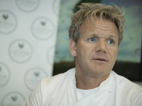Chef Gordon Ramsay is pictured at the Rotisserie Laurier BBQ in Montreal. (Chantal Poirier/QMI Agency)