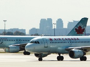 Air Canada planes at Toronto Pearson International Airport. (REUTERS)