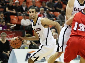 Carleton guard Philip Scrubb, who helped lead the Ravens to their eighth CIS basketball title in 10 years earlier this month, has been named the university's male athlete of the year. (QMI Agency file photo)