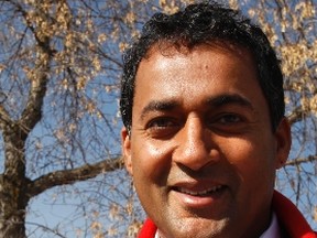 Alberta Liberal Leader Raj Sherman announced Wednesday plans to use profits from the province's oil revenues for local neighbourhood associations. (Tom Braid/Edmonton Sun)