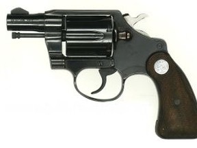 A Colt .38 similar to this one was found in a Grade 7 student's school bag at Oakdale Park Middle School, near Jane St. And Finch Ave. W. last Friday. (QMI Agency)