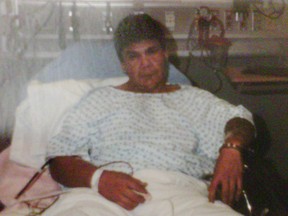Vern William Hunter in hospital after his arrest. (COURT PHOTO)