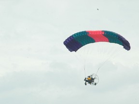 A powered parachute in action. (QMI Agency files)