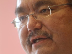 Chief Glenn Hudson of Peguis First Nation responded to allegations that emergency flood relief money had been spent inappropriately. Chris Procaylo, Winnipeg Sun