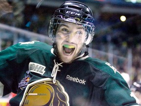 Seth Griffith of Wallaceburg scored in overtime Sunday as the London Knights won their 21st consecutive game. (QMI Agency File Photo)