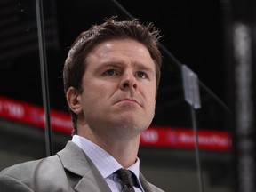 St. John's IceCaps head coach Keith McCambridge watches on. His team trails the Norfolk Admirals 2-0 in the AHL Eastern Conference Final. (Winnipeg Sun files)