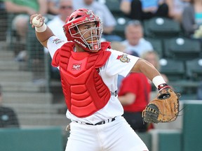 Catcher Luis Alen and the rest of the Goldeyes are leading the American Association in batting. Alen, alone, has six RBI after three games.