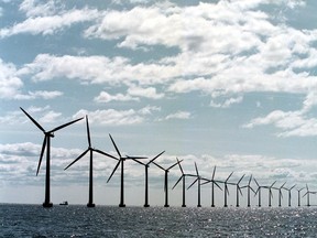 The world's largest offshore windmill farm, Middelgrunden Windmill Farm, located in the Oeresund, three km from Copenhagen harbour. AFP PHOTO FILES SCANPIX SOEREN BIDSTRUP