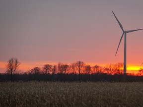 Wind turbines at the Erie Shores Wind Farm near Port Burwell generate power. Similar turbines may be popping up near Ottawa. (CRAIG GLOVER/QMI AGENCY)