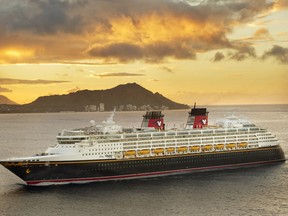The Disney Wonder is shown as it calls on Honolulu, Hawaii for the first time. (Photo by Kent Phillips/Handout)